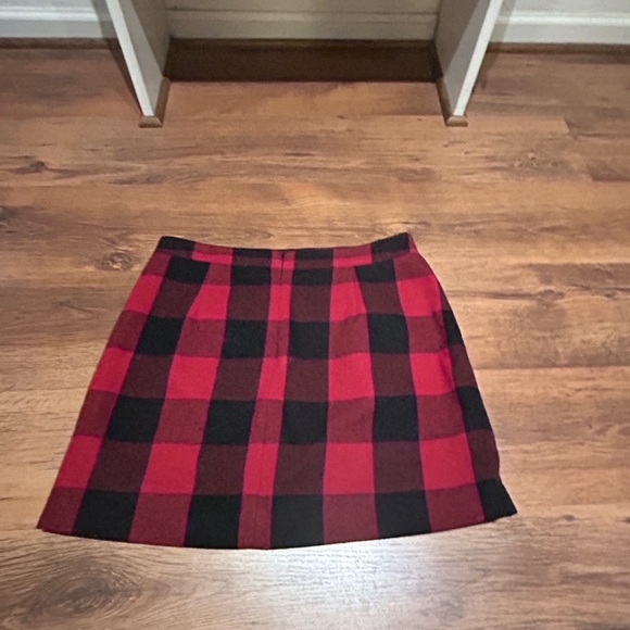 J Crew Wool Blend Buffalo Plaid Skirt Size 12 - Picture 13 of 14